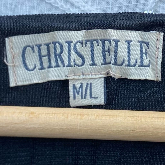 Y2K Christelle Gauze Chiffon Boho Mini Dress Crochet Beaded Detail Size M/L - Picture 7 of 7